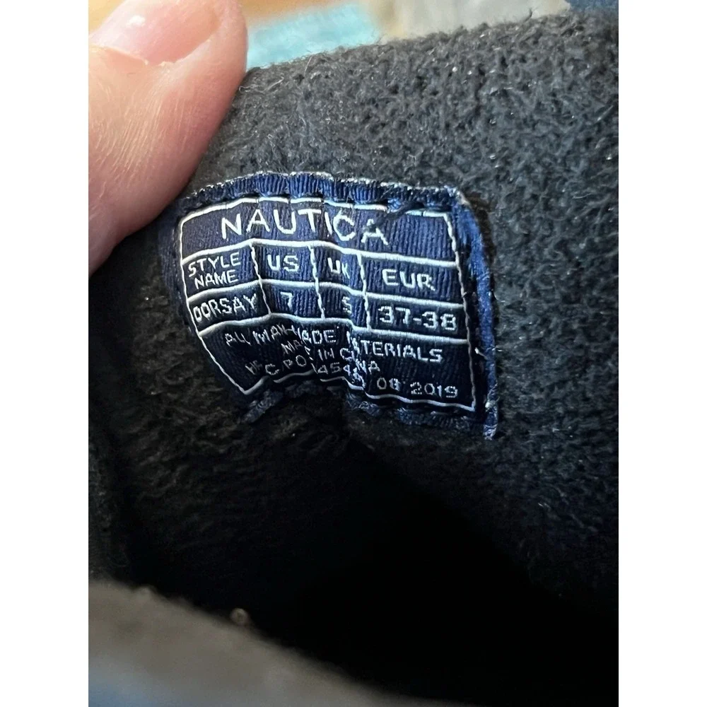 Nautica Dorsay Womens 7 Black Quilted Duck Boots Rain Snow Ankle Booties EUC - Picture 9 of 9